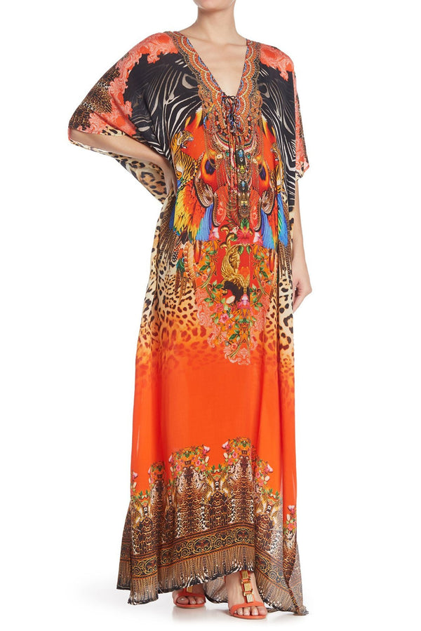 Floor Kaftan Dress in Sunset