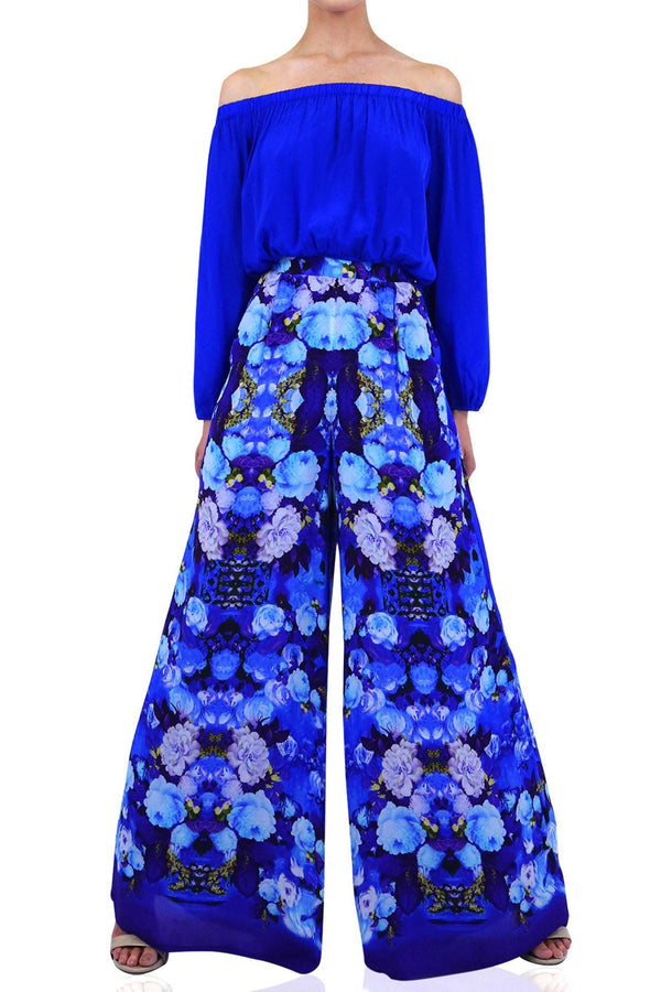 Floral Print Wide Leg Pants